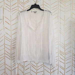 Guess Floral Eylet Boho Top